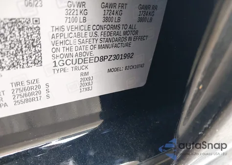 2023 Chevrolet Silverado 1500 4Wd Standard Bed Rst from USA, damaged, VIN 1GCUDEED8PZ301992